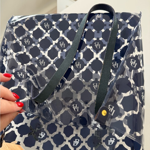 Dooney & Burke Blue Patterned Tote Bag - Picture 4 of 5